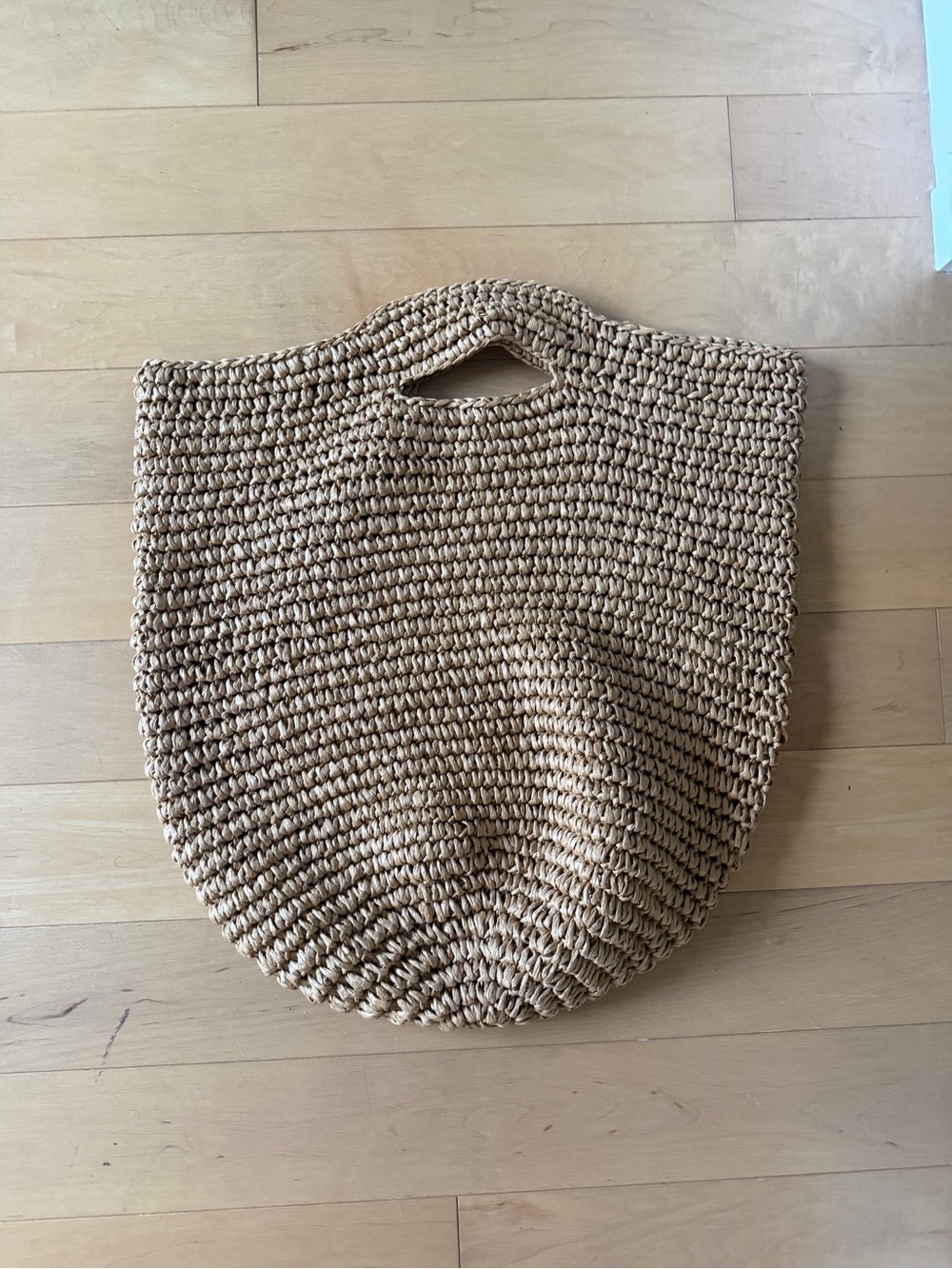 Zulu & Zephyr Handwoven Straw Tote in Natural Tan